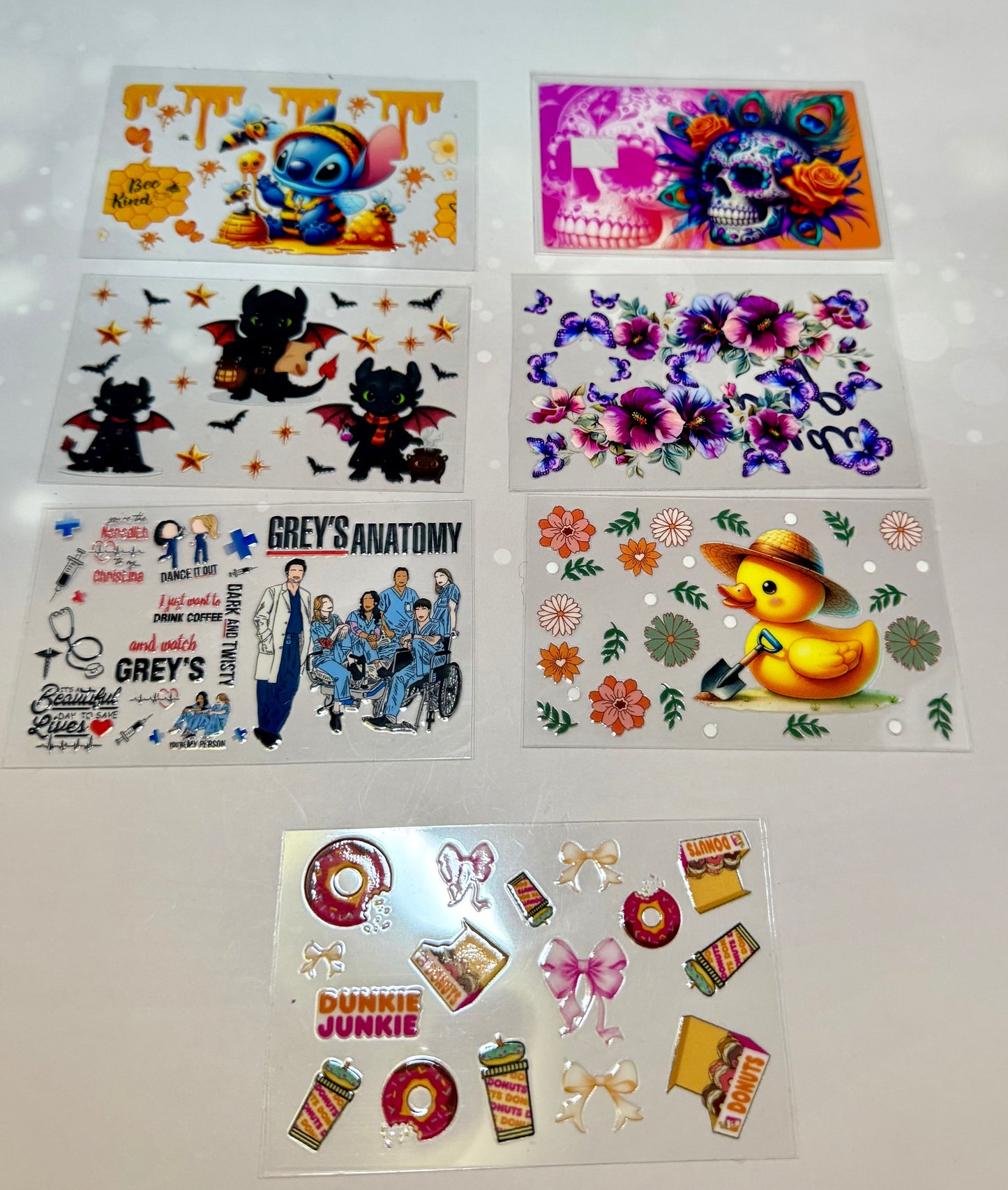 Card wrap stickers