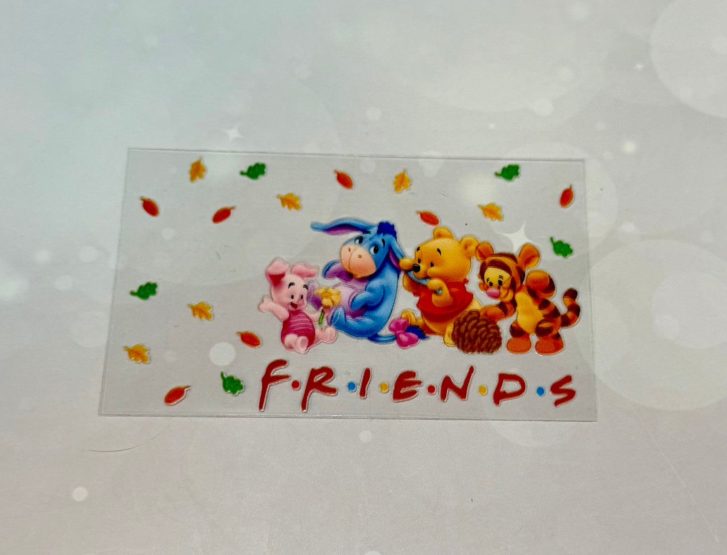 Pooh card wrap stickers