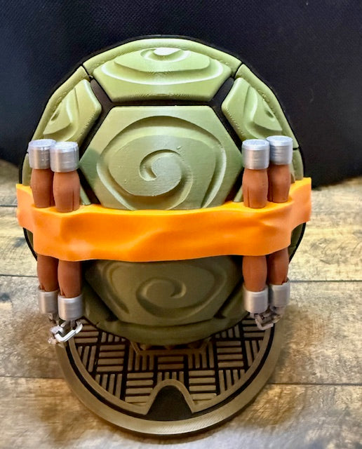 3d printed TMNT Michelangelo shell