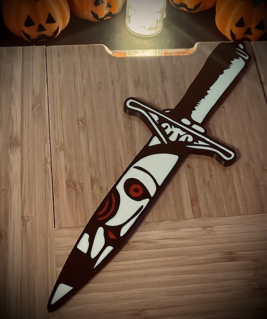 3d printed horror themed decorative knife
