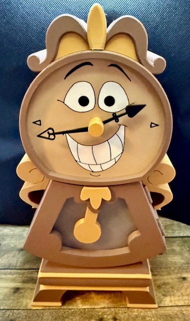 3d printed Cogsworth clock with changeable face plate