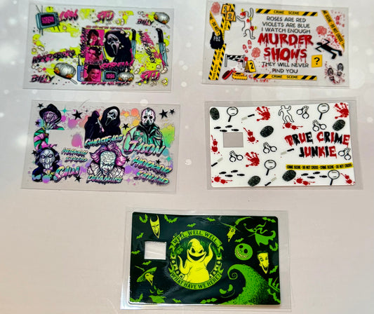 Horror themed credit card wraps