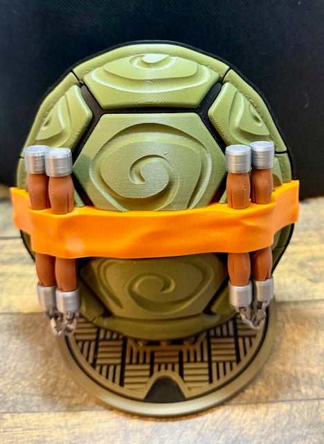 3d printed TMNT Michelangelo shell